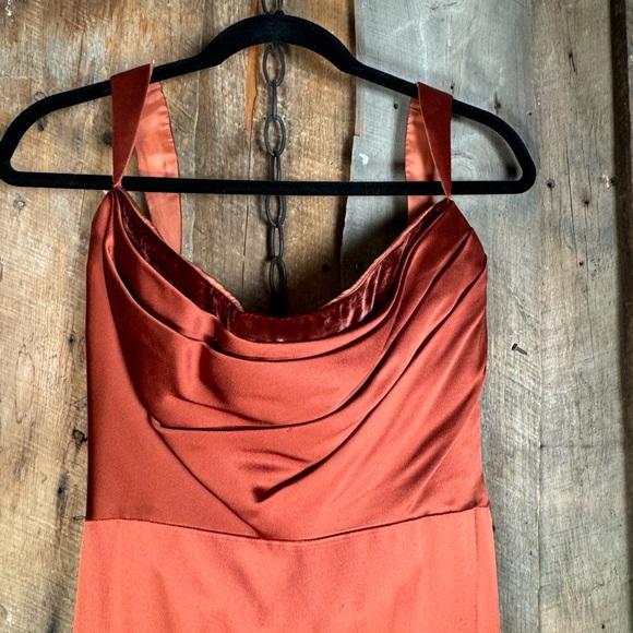 Reem Acra Copper Satin Gown - size 10 - Picture 3 of 14